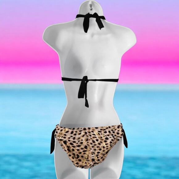 Vtg Y2K Guess Leopard Print Sexy Bikini 2pc SM Paris Hilton style - Picture 15 of 15